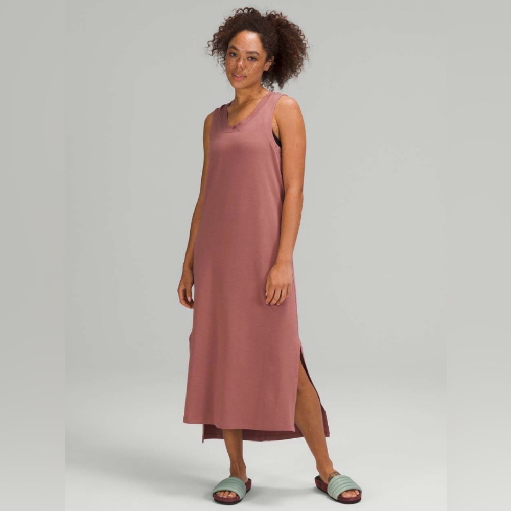 Lululemon athletica All Yours Sleeveless Midi Tank Dress in Rosewood